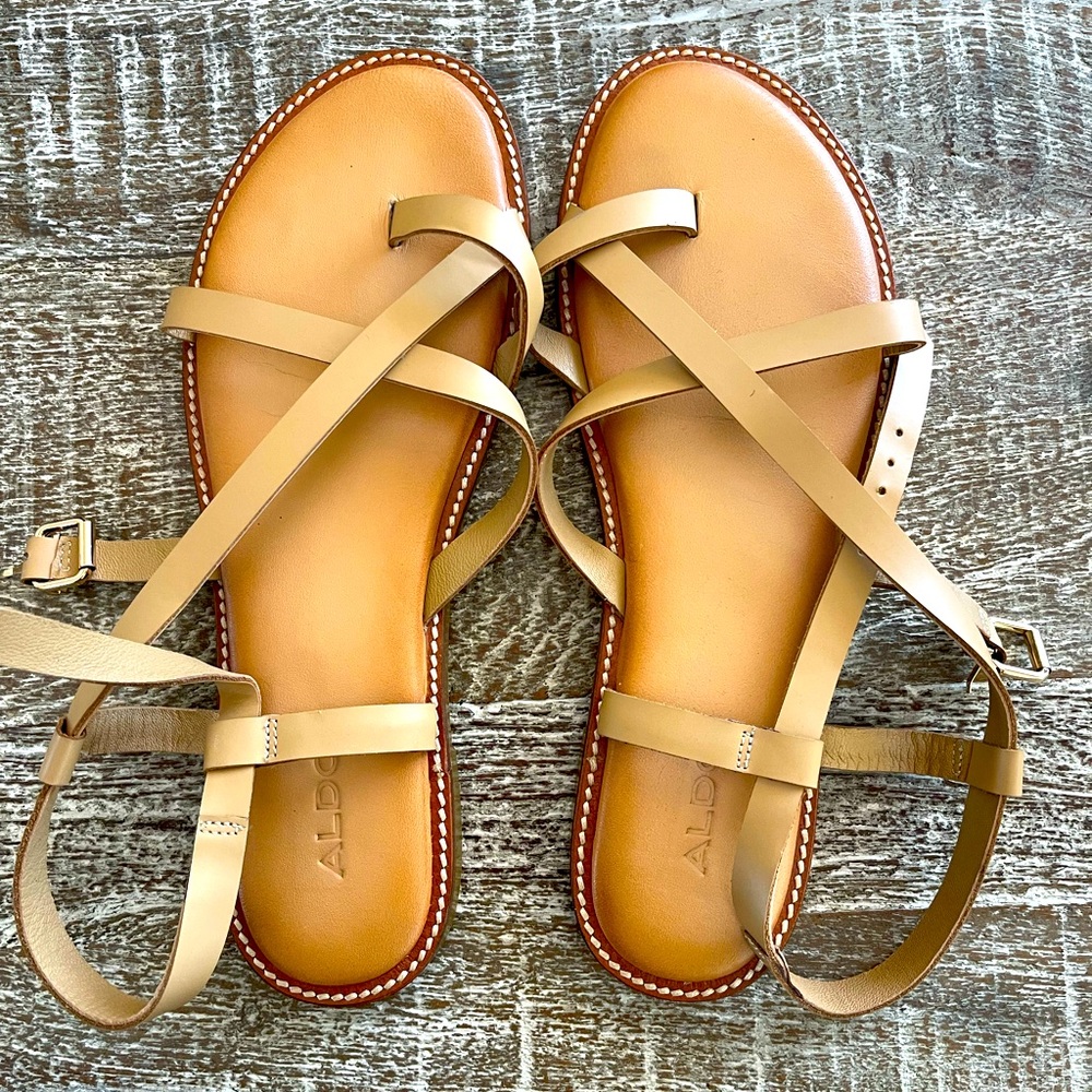 ALDO tan color sandals. Size 10. Great condition.